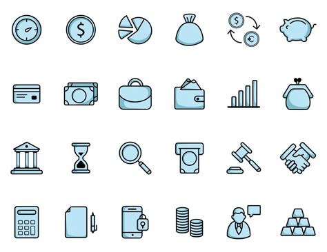 Set Of Business And Finance Icons 42677952 Vector Art At Vecteezy