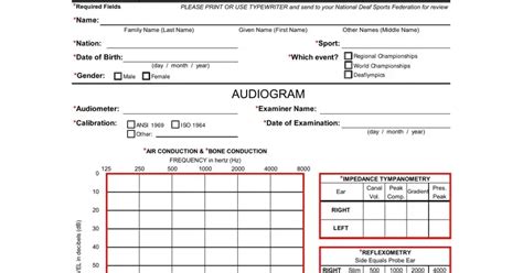 Audiogram Form ≡ Fill Out Printable Pdf Forms Online