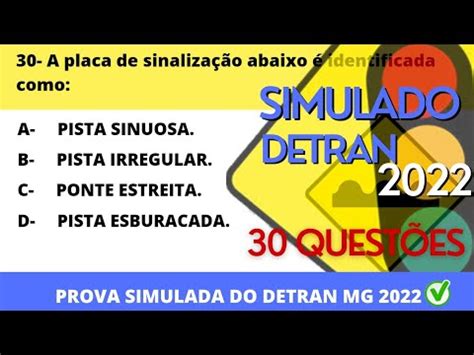 Simulado Detran Prova Simulada Do Detran Mg Quest Es De