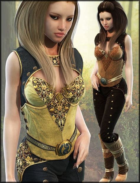 Leather Fantasy Armor For Genesis 2 Female S Textures Render State