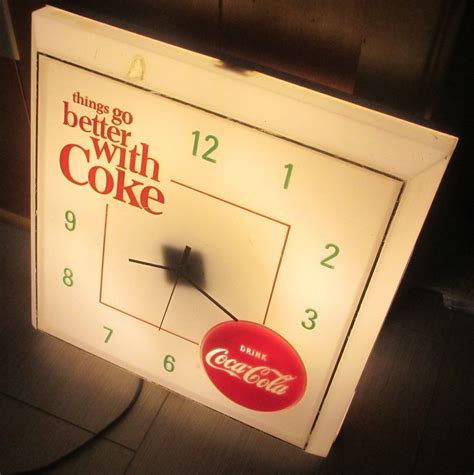 Vintage 1963 Coca Cola Hanover Electric Light Up Clock NO RESERVE