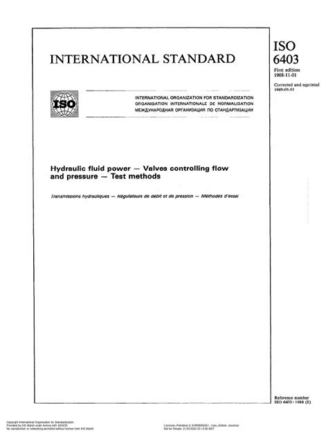 Iso 6403 | PDF | International Organization For Standardization | Pressure