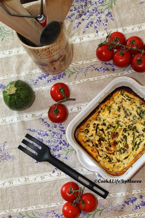 Cook A Life by Maeva Clafoutis tomates cerises chèvre frais courgette