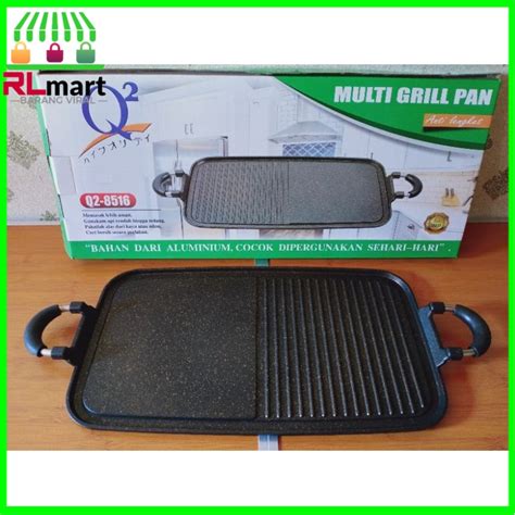 Jual Q2 8516 Multi Grill Pan Ukuran 60 Cm Alat Panggangan Anti Lengket