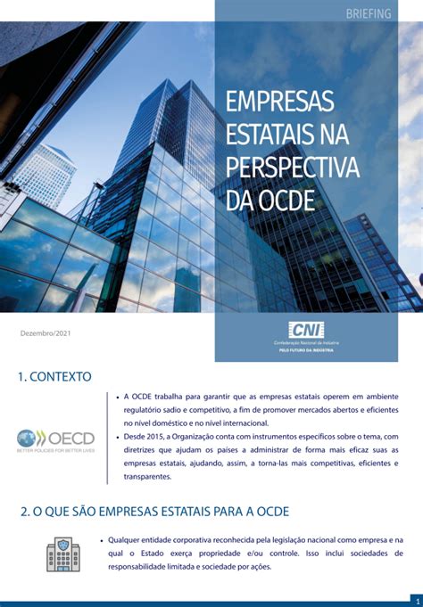 Empresas Estatais Na Perspectiva Da Ocde Portal Da Ind Stria Cni