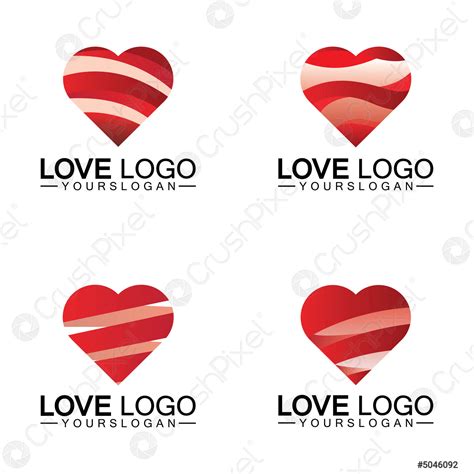 Love logo design,Heart shape logo design Vector - stock vector 5046092 ...