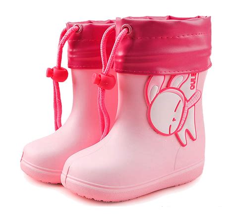 Kids Wellies Girls Boys Lightweight Rain Boots Waterproof Non-Slip ...