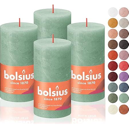 Amazon BOLSIUS 4 Pack White Rustic Pillar Candles 2 X 4 Inches