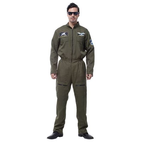 Fashion Adult Men Special Forces Air Force Costumes Uniform Pilot ...