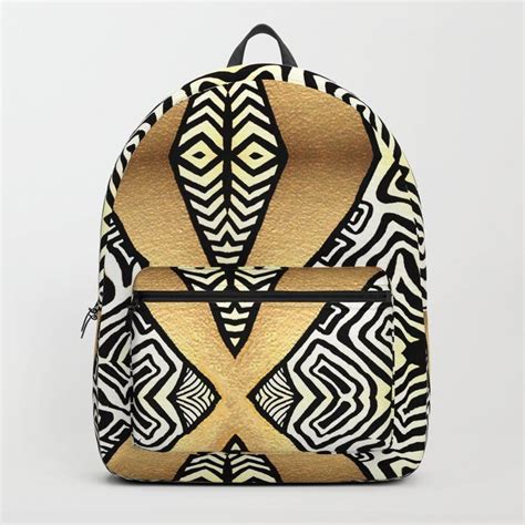 Gold And Black Backpack By Ashleighkristenrice Society6 Black Backpack Gold Backpacks