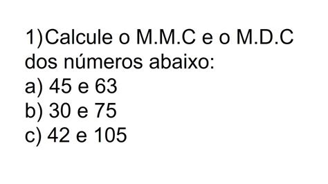 MMC e MDC Mínimo Múltiplo Comum e Máximo Divisor Comum YouTube