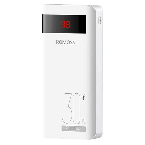 Romoss Sense 6PS Pro 20000mAh 30W USB C PD Powerbank Hvid Powerbanken Dk