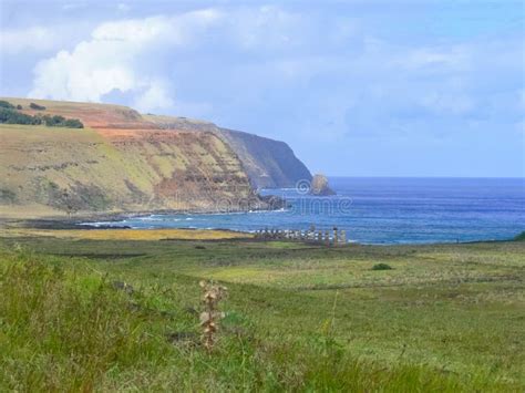 Nature of Easter Island, Landscape, Vegetation and Coast Stock Photo ...