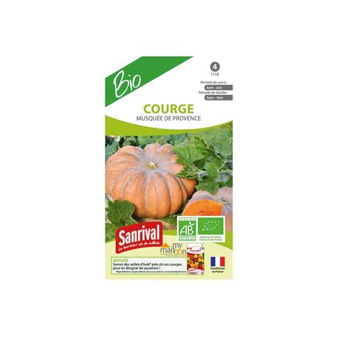 Graines Bio De Courge Musqu E De Provence Mymaisoon Fr