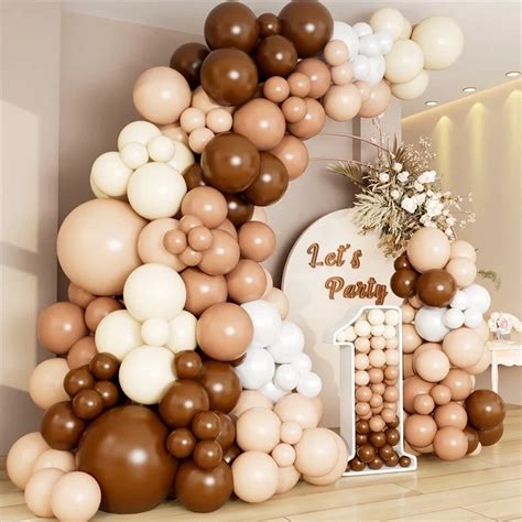 Kit D Arche De Guirxi T De Ballons Marron Caf Ballon En Latex De Sable