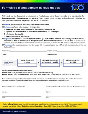 Fillable Online Formulaire Dengagement De Club Modle Fax Email Print