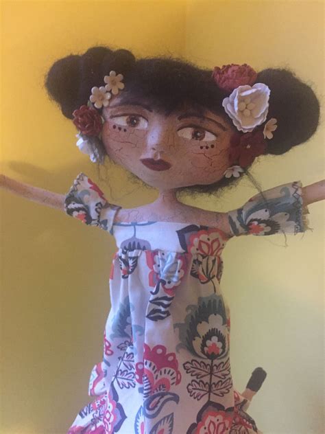 Emily Ooak Folk Art Doll Handmade Doll Sculpted Paper Clay Etsy