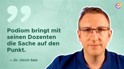 Was Arzt Dr Ulrich Selz über Podiom sagt YouTube