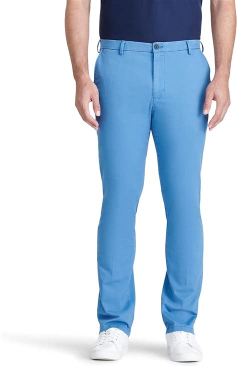 Izod Mens Saltwater Stretch Flat Front Straight Fit Chino Pant At