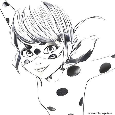 Coloriage Miraculous Ladybug Chat Noir Visage