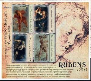 Stamp Paintings Of The Prado Museum Rubens Art Saint Vincent And