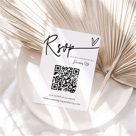 Qr Code Rsvp Card Wedding Rsvp Qr Code Scan To Rsvp Online Etsy Australia