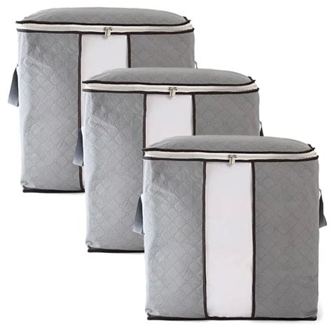 Maisonware Extra Large Heavy Duty Foldable Storage Bags Set Of