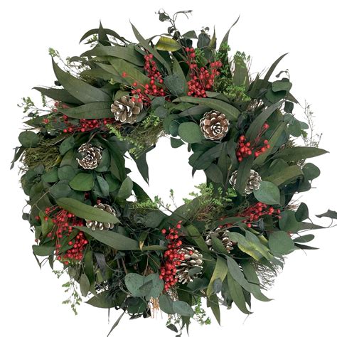 Snow Pinecone Holiday Wreath – Joli Jardin