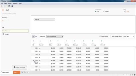 Tableau Desktop Import Statistical Data File Youtube