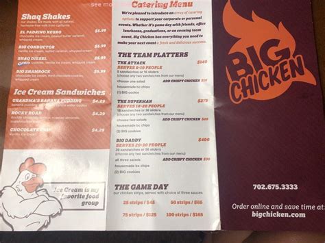 Online Menu of Big Chicken Restaurant, Las Vegas, Nevada, 89169 - Zmenu