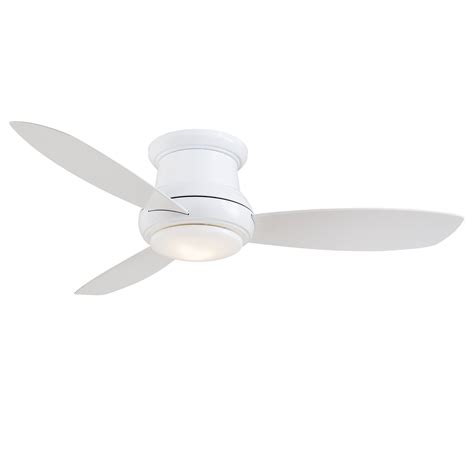 White Hugger Ceiling Fan With Light | Shelly Lighting