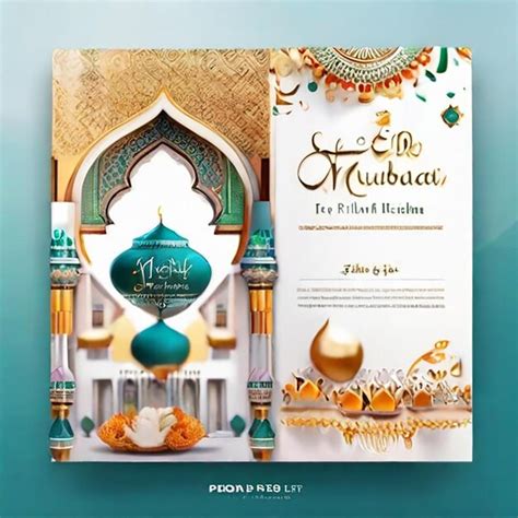 Premium Photo PSD Eid Mubarak Islamic Festival Social Media Post