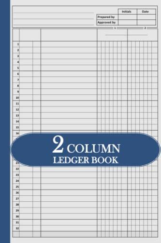 2 Column Ledger Book Accounting Ledger Record 6 X 9 110 Pages