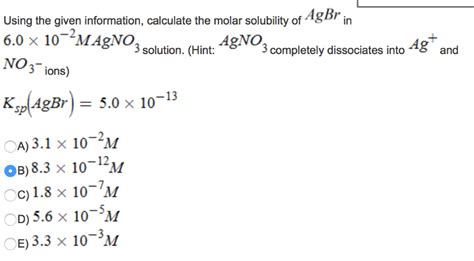 Solved Using The Given Information Calculate The Molar Chegg