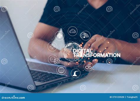 Digital Transformation Process Automation Concept Of Digitization Of