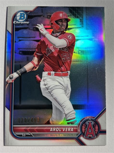 2022 Bowman Chrome Arol Vera Refractor BCP 101 Prospect 120 499