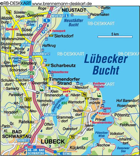 Karte von Lübecker Bucht Region in Deutschland Welt Atlas de