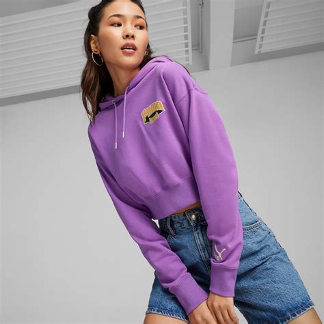 PUMA TEAM Women's Cropped Hoodie | Ultraviolet | PUMA Shop All Puma | PUMA