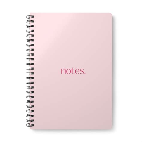 Pink Notebook Pink Spiral Notebook Pink Softcover Notebook - Etsy