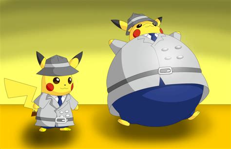 Inspector pikachu inflation by Estelarbunny on DeviantArt