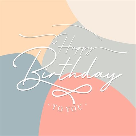 Texte De Lettrage Joyeux Anniversaire à Vous Vecteur Premium