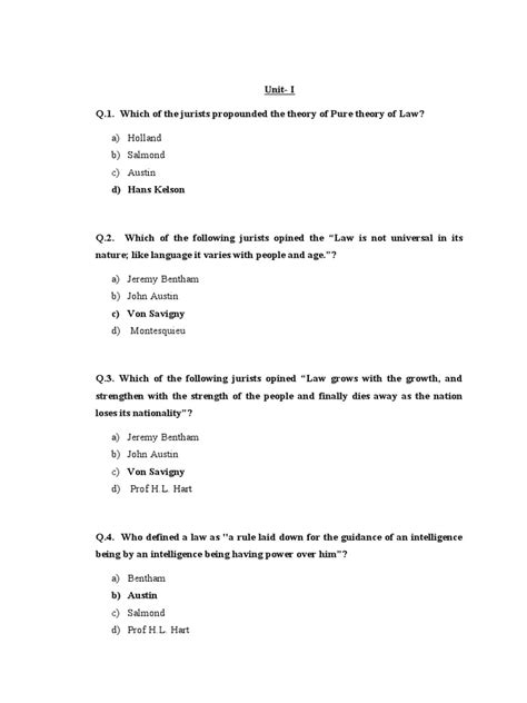 Sample Objective Questions Pdf Precedent Equity Law