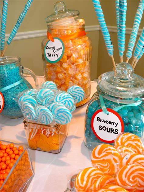 Love These Summer Colors Party Treats In Turquoise And Orange