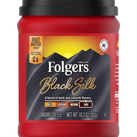 Amazon Folgers Black Silk Dark Roast Ground Coffee Ounces