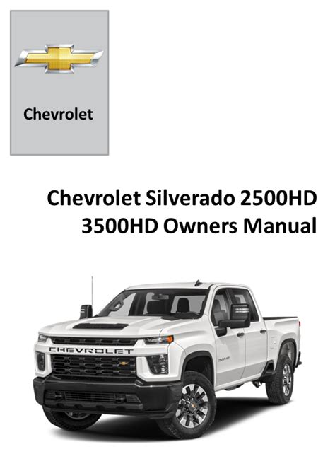 2022 Chevy Silverado 2500hd 3500hd Owners Manual