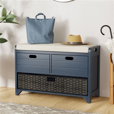 Amazon Harper Bright Designs Entryway Storage Bench Rustic Storage