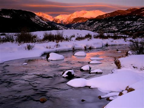 Wallpaper Landscape Mountains Sunset Lake Water Nature