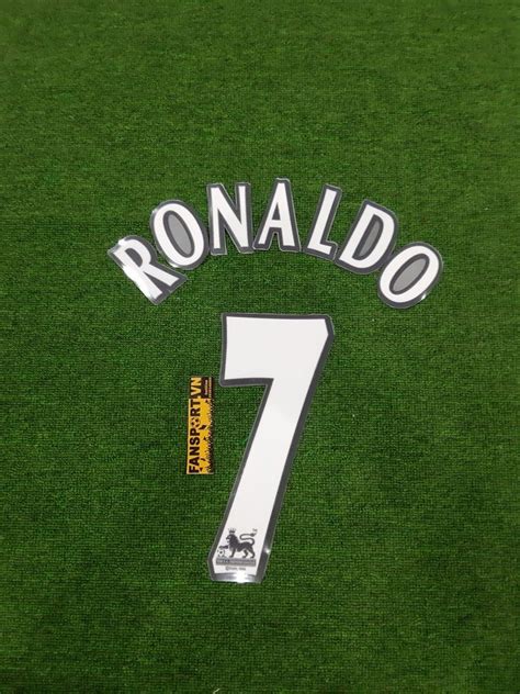 Nameset Ronaldo Manchester United Premier League White