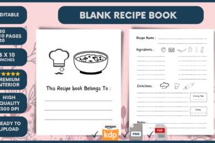 Blank Recipe Book Kdp Interior Graphic By Efel Design Creative Fabrica