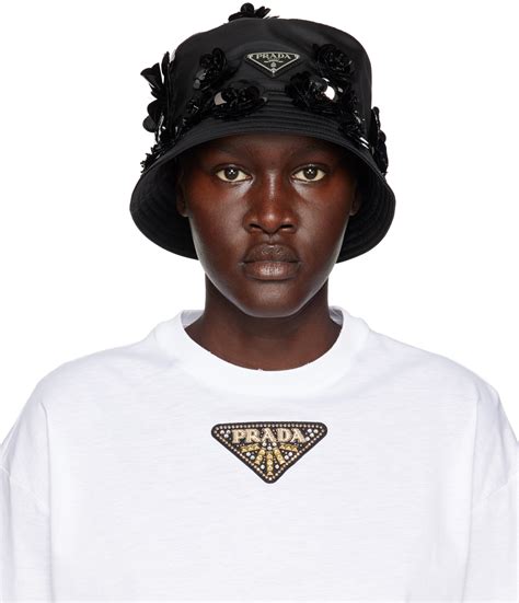 Prada Black Re Nylon Bucket Hat SSENSE Canada